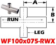 1.00" OD x 0.75" OD Reducing Cross (WF100x075-RWX)