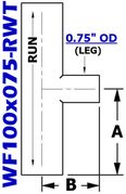 1.00" OD x 0.75" OD Reducing Tee (WF100x075-RWT)