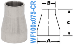 1.00" x 0.75" Conical Reducer (WF100x075-CR)