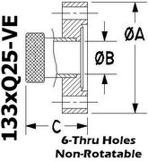 1.33" OD Conflat to 1/4" Quick Coupling (133xQ25-VE)