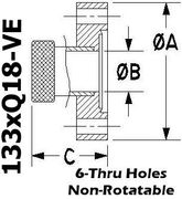 1.33" OD Conflat to 3/16" Quick Coupling (133xQ18-VE)