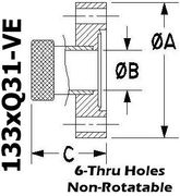 1.33" OD Conflat to 5/16" Quick Coupling (133xQ31-VE)