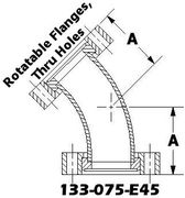 1.33" OD CF 45° Elbow (133-075-E45)