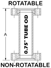 1.33" OD Conflat Flange Full Nipple, 3.00" OAL 133-075-N