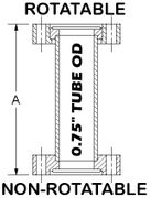 1.33" OD Conflat Flange Full Nipple, 3.00" OAL 133-N-VE