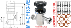 1.33" OD Conflat Manual Inline Valve (MIV-CF133-VE)