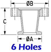 1.33"" OD Conflat to NW25 Conical Reducer (133xNW25-CR-VE)