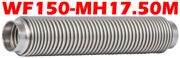 1.50" ID x 17.50" OAL Flexible Metal Hose Short Cuff WF150-MH17-50M