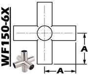 6-Way Cross Weld Body (1.50" Tube OD) WF150-6X