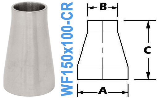 1.50" x 1.00" Conical Reducer (WF150x100-CR)