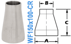 1.50" x 1.00" Conical Reducer (WF150x100-CR)