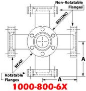 10" OD Conflat Flange Six-Way Cross (1000-800-6X)