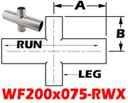 2.00" OD x 0.75" OD Reducing Cross (WF200x075-RWX)