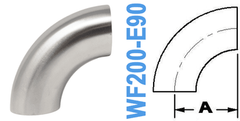 Tube OD: 2.00" 90° Radius Elbow (WF200-E90)