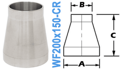 2.00" x 1.50" Conical Reducer (WF200x150-CR)