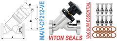 2.12" OD Conflat Manual Angle Inline Valve (MAIV-CF212-VE)