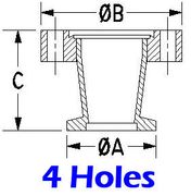 2.12"" OD Conflat To NW16 Conical Reducer (212xNW16-CR-VE)