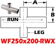 2.50" OD x 2.00" OD Reducing Cross (WF250x200-RWX)