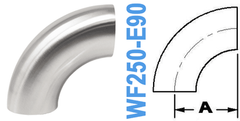 Tube OD: 2.50" 90° Radius Elbow (WF250-E90)