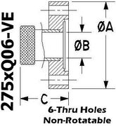 2.75" OD Conflat to 1/16" Quick Coupling (275xQ06-VE)