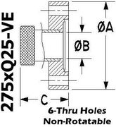 2.75" OD Conflat to 1/4" Quick Coupling (275xQ25-VE)