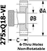 2.75" OD Conflat to 3/16" Quick Coupling (275xQ18-VE)