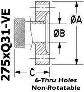 2.75" OD Conflat to 5/16" Quick Coupling (275xQ31-VE)