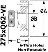 2.75" OD Conflat to 5/8" Quick Coupling (275xQ62-VE)