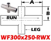 3.00" OD x 2.50" OD Reducing Cross (WF300x250-RWX)