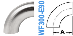 Tube OD: 3.00" 90° Radius Elbow (WF300-E90)