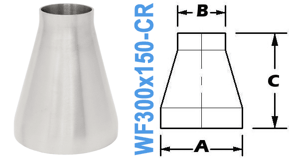 3.00" x 1.50" Conical Reducer (WF300x150-CR)