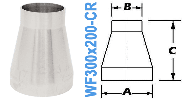 3.00" x 2.00" Conical Reducer (WF300x200-CR)