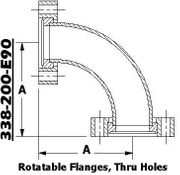 3.38" CF 90° Elbow (338-200-E90)