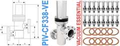 3.38" Conflat Flange Pneumatic Inline Valve (PIV-CF338-VE)