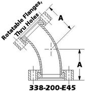 3.38" OD CF 45° Elbow (338-200-E45)