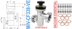 3.38" OD Conflat Manual Inline Valve (MIV-CF338-VE)