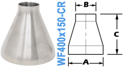 4.00" x 1.50" Conical Reducer (WF400x150-CR)