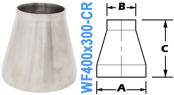 4.00" x 3.00" Conical Reducer (WF400x300-CR)