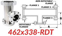 4.62" CF to 3.38" CF Reducing Tee (462x338-RDT)