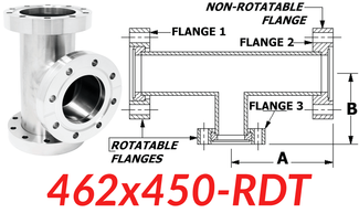 4.62" CF to 4.50" CF Reducing Tee (462x450-RDT)