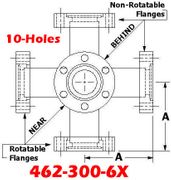 4.62" OD Conflat Flange Six-Way Cross (462-300-6X)