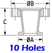 NW50 to 1.33" Conflat Straight Reducer (NW50x133-VE)