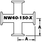 4-Way Cross - NW40 (NW40-150-X-OS)