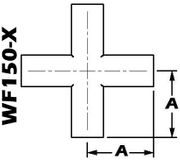 1.50" Tube OD 4-Way Cross Body (WF150-X)