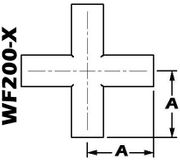 2.00" Tube OD 4-Way Cross Body (WF200-X)