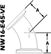 45 Degree Elbow, NW16 (NW16-E45-VE)