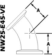 45 Degree Elbow, NW25 (NW25-E45-VE)