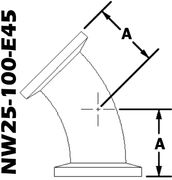 45 Degree Elbow, NW25 (NW25-100-E45)