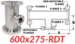 6.00" CF to 2.75" CF Reducing Tee (600x275-RDT)