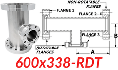 6.00" CF to 3.38" CF Reducing Tee (600x338-RDT)